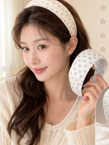 JIUDUOLAN | Korean Floral Wide Edge Hair Hoop