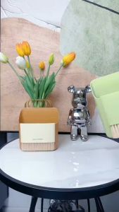 Small Garbage Can Countertop Waste Bin Plastic Trash Can With Broom For Kitchen Bathroom Living Room Mini Cleaning Tools