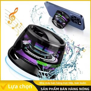 Loa Bluetooth Di Động Từ Tính V5.3 Mini RGB Đèn Hộp Âm Thanh Không Dây Có Giá Đỡ Điện Thoại USB Chống Nước Âm Thanh Gia Đình