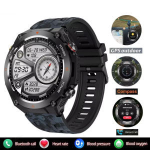 Smartwatch Men Bluetooth Call 650mah Voice Assistant Women Watch GPS Compass Heart Rate Monitoring Sports Fitenss Tracker