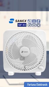 Sanex Air Box SBF 813: Kipas Kotak Minimalis 8 Inch Low Watt & Estetik Warna Putih