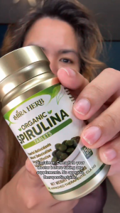 Mira Herb Organic Spirulina Capsules | Natural Spirulina Supplement | Daily Wellness & Nutrition