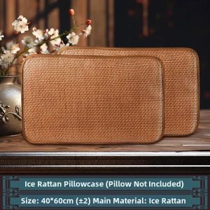 Adult Summer Cooling Pillow Cover Bamboo Rattan