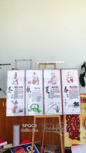 Tranh đông y xuân hạ thu đông Tranh Spa dưỡng sinh đông y dưỡng từng bộ phận theo mùa tráng gương treo tường SPQC8