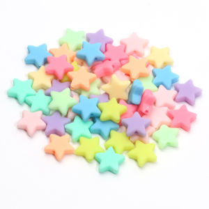 30 Hạt Cườm Hình Sao Màu Macaron Chất Liệu Acrylic Mờ Kích Thước 13mm Dùng Làm Vòng Tay Vòng Cổ Khuyên Tai Đồ Thủ Công Tự Làm