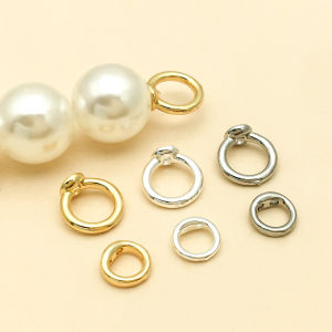 10/20/30pcs Brass End Bead Tip Double Hole Connector Rings End Caps For Necklace Bracelet Jewelry Making Accessory 5/8mm Dia