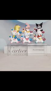 Bộ 6 Mô Hình Các Nhân Vật Kuromi Cinnamoroll Hello Kitty Cưỡi Ngựa Pony Siêu Cute Cao 8cm Mô Hình Decor Trang Trí