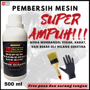 CAIRAN PEMBERSIH MESIN SUPER 500 ML dan 250 ML MGAN - PENGHILANG KERAK NODA MEMBANDEL DAN KARAT MESIN MOTOR & MOBIL / ENGINE DEGREASER