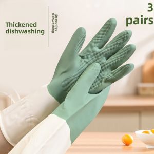 MONLEYTA | Womens Household Latex Gloves Waterproof Durable For Washing Dishes Cleaning Clothes Vegetables Ideal Kitchen Tools