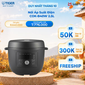 Nồi Áp Suất Điện TIGER COK-B40W 2.5L - Hàng chính hãng