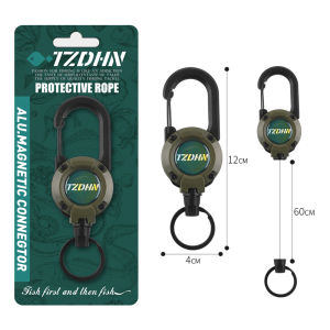 Tzdhn Lure Steel Wire Retractable Buckle Automatic Can Buckle Anti-Lost Strong High Resilience Fishing Secure Rope Hanging Buckle