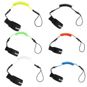 Lightweight Coiled Leash for Bodyboarding and Paddle Boarding Durable Leg Rope for Small-Medium Wave Water Sports Gear