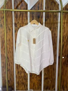 Kemeja Polo Linen Over Size / Kemeja BlousePolo Linen Wanita Rempel