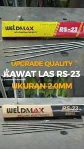 NEW!!! KAWAT LAS ELEKTRODA 2.0 MM & 3.2MM WELDMAX RS23 1 KG KAWAT LAS 2MM & 32MM ( varian)