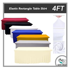 ACEVE DREAM Stok Sedia Ada Malaysia 4 Kaki skirt Elastik Kain Sarung Alas Meja segi Majlis Impian Parti Perkahwinan Di Kajang Selangor  4 FT Skirt Elastic Banquet Table Cloth Top Cover Skirting Event Hotel