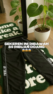 TRACKPANTS Celana Panjang Nylon | Baggy Trackpants | Loose | Hitam | CELANA TRACKPANTS PARASUT | TRACK PANTS Casual