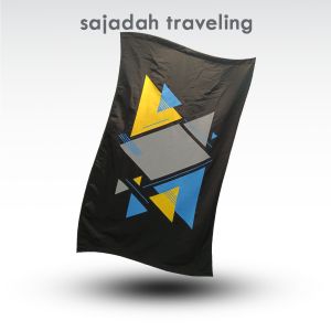 Sajadah Traveling Model Sablon Bahan Semi Parasut Kualitas Premium