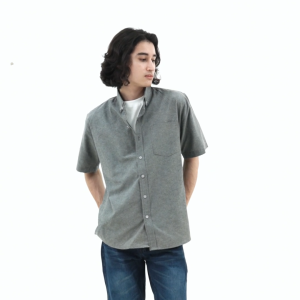 Fairgoods Kemeja Pendek Oxford Ockla Dark Grey