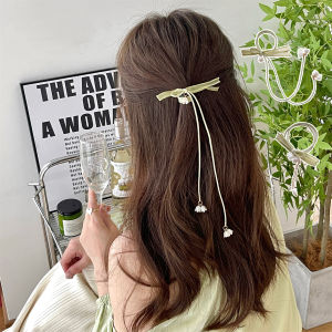 【♡Lovely girls house♡】2Pcs Simple Ponytail Hair Rope for Women Bell Orchid Hair Tie High Elasticity Tassel Floating Hair Accessories