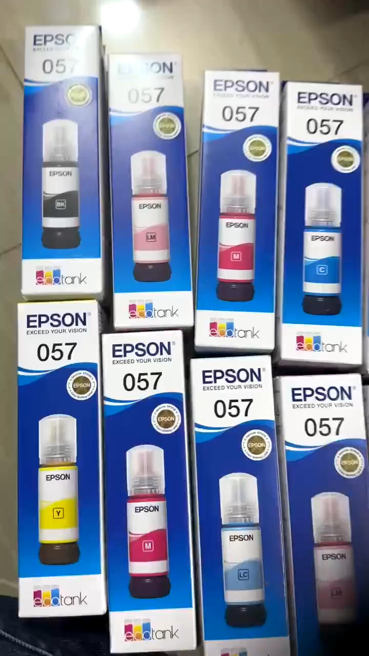Epson 057 ink bottle for L8050 L18050 L8100 Printer (Black Cyan Magenta Yellow Light Cyan Light Magenta)