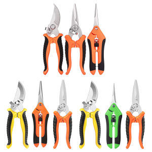 3Pcs Garden Pruning Shears Stainless Steel Garden Scissors Set Safe Lock Plants Trimming Scissor for Garden Tools