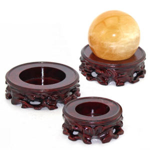 Solid Wood Wooden Pallet Gourd Crystal Ball Base Spherical Ornaments Door Frame Base Support Crafts Wooden Wooden Base