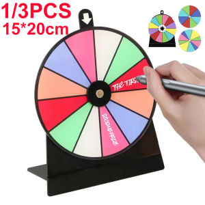 Tabletop Prize Wheel Dry Erase Spin Wheel Spinner Game Color Roulette Wheel Acrylic Non-slip Detachable Spin The Wheel Game