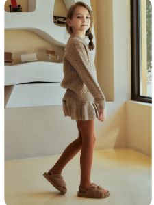 Pure Cotton Spring Autumn Childrens Tights No Bone Combed Cotton Girls Underwear Pantyhose with Crotch Big Medium Children