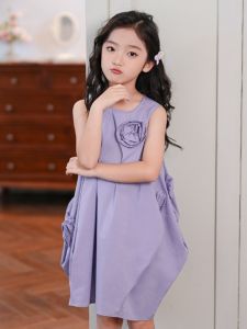 Princess Style Vest Dress for Girls Summer New Arrival Fashionable Vest Skirt for 8-15 Years Old Girls Childrens Clothing