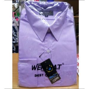 Wendya.T Kemeja Formal Reguler Warna Ungu Lilac ✓Kemeja  Pria Polos Lengan Panjang