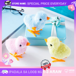 Cute Jumping Chicks Wind Up Toys No Battery Needed Plushing Hopping Chicken Clockwork Plushie Toy for Toddler Kids Birthday Stocking Easter Party Favors