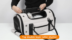 SEA CHOICE Multi-Purpose Pet Carrier Bag Cat Dog Puppy Folding Travel Carry Bag Outdoor Portable Cats Handbag Foldable Travel Pet Folding Cat Cage Bag with Wide Mesh Ventilation and Privacy Roll-Up Curtain