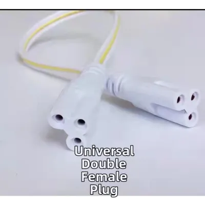 LED Light Tube Connector T8 T5 Dual Plug Turn Corner Extension Cable