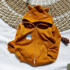 jaket bayi hoodie saku depan polos