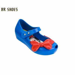 Melissa Official Store mini shoes bow decoration girls shoes round toe fish mouth shoes ballet children shoes ballet flats girl kids shoes