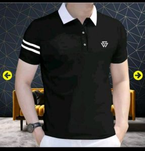 áo phông polo Nam sọc tay chất poly cá sấu mềm mịn co giãn