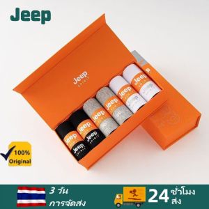 JEEP บุรุษฤดูร้อนระบายอากาศผ้าฝ้ายสีทึบสตรีทแฟชั่นสบาย ๆ ถุงเท้าชนิดแห้งเร็ว
