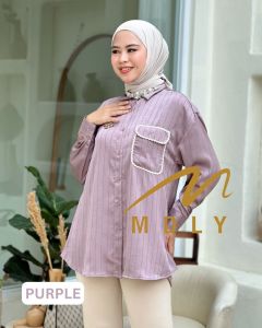 (13) Terbaru Atasan Shirt Kemeja Striper Pocket MICY STRIPES SHIRT By MDLY / Nazra.Sha