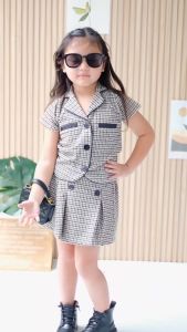 Two Mix - Setelan Anak Perempuan Kotak - Stelan Baju Anak Cewek Lucu Fashion 1-6 Tahun 4365A