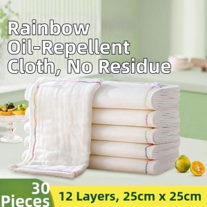 MANJIELI | Oil-Resistant Highly Absorbent Less Lint Easy to Clean Dish Cloth
