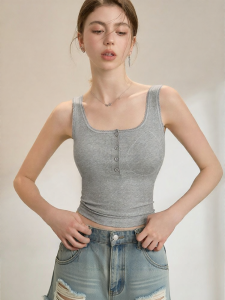 NEIZAIMIMA | Bust Padding Lace Square Neck Sleeveless Top