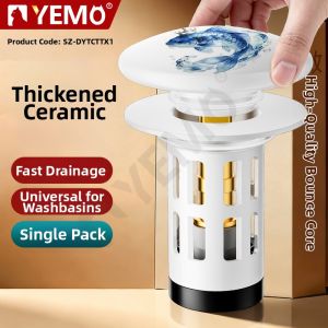 YEMO | Push Pop-up Stopper Filter Clog-resistant Sink Basin