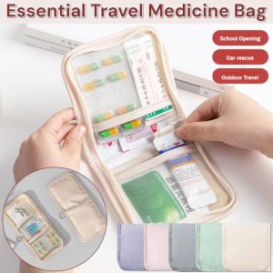[Travel Essential] Portable Medicine Storage Bag Mini Medicine Bag First Aid Kit Medical Emergency Kit Pill Storage Bag