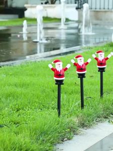 5 Cái/bộ Chạy Bằng Năng Lượng Mặt Trời Ông Già Noel Đèn Sân Vườn LED Ngoài Trời Trang Trí Giáng Sinh Đèn Con Đường Cho Sân Cắm Trại Xmas Ngày Lễ Đảng