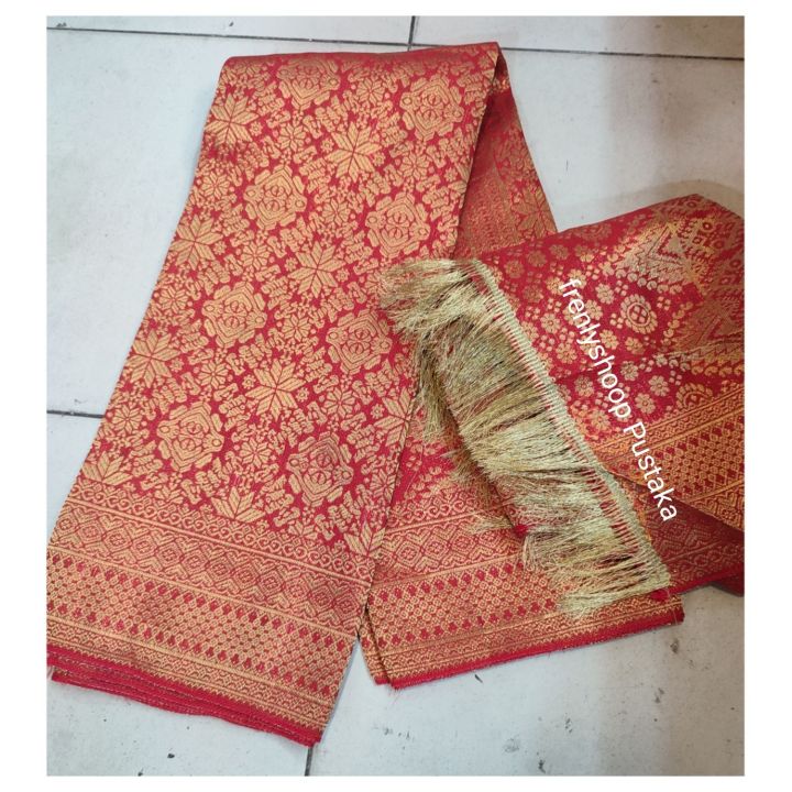 KAIN SONGKET PALEMBANG / KAIN SET SONGKET KAIN DAN SELENDANG / KAIN