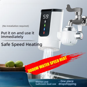 Electric Kitchen Sink Water Heater Tap Instant Hot Stainless Steel Water Faucet Heater Cold Heating Kitchen  Accessories