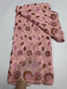 African Cord Guipure Lace Fabric 2026 French nigerian Asoebi Chantilly Water Soluble Lace Fabric High Quality For Party Dress