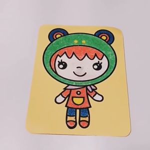 Đồ chơi giáo dục trẻ em tranh cát hoạt hình DIY handmade -Lumbley