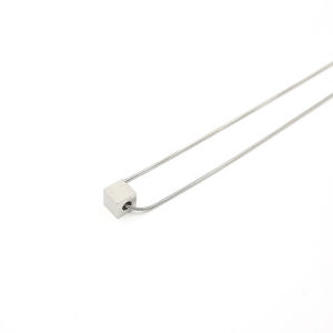 Onelyc1ns Fashion Brand Titanium Steel Necklace Geometric Small Square Pendant Niche Design Sense Choker