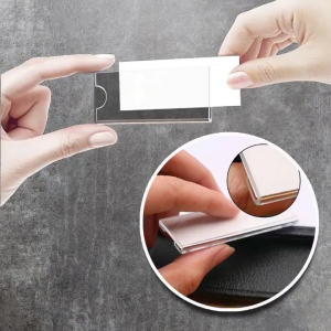 50pcs Acrylic Name Tag Holders ID Holder Name Badge with Pins Blank Insert Name Tag Badge Blanks
